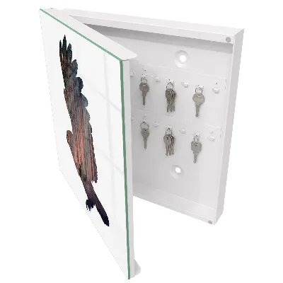 Wall mounted key box Forest bird