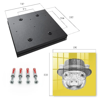 Key box for wall Happy pig