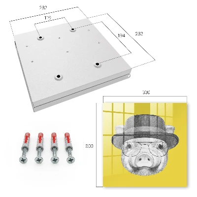 Key box for wall Happy pig