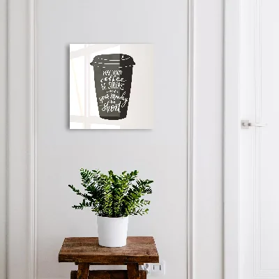 Wall mounted key box Coffee and humor