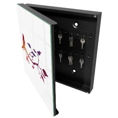 Wall mounted key box Branch with a bird