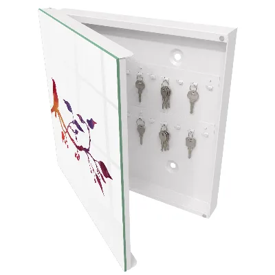 Wall mounted key box Branch with a bird