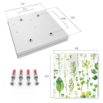 Key cabinet Plant watercolor