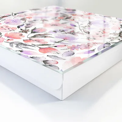 Wall mounted key box Pastel flowers