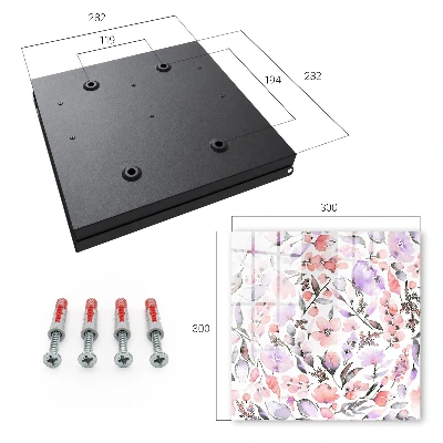 Wall mounted key box Pastel flowers
