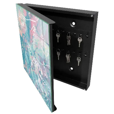 Key cabinet Pastel leaves