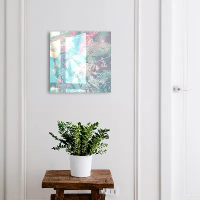 Key cabinet Pastel leaves
