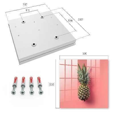Wall mounted key box Exotic pineapple
