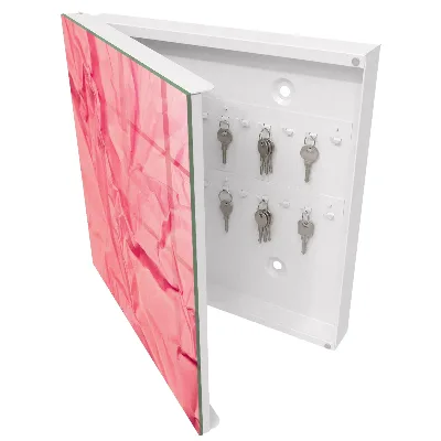 Wall mounted key box Pink texture