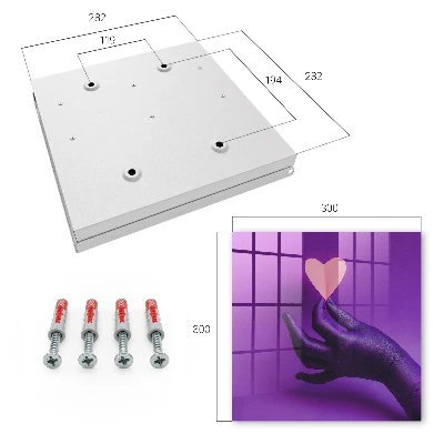 Key box for wall Purple love