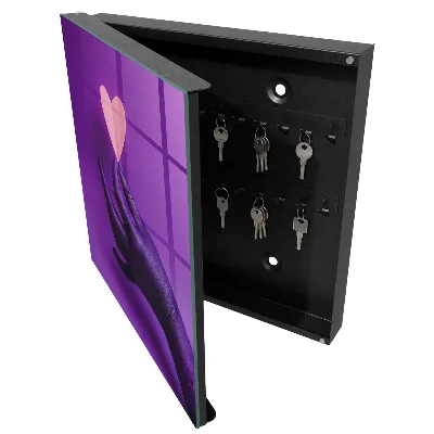Key box for wall Purple love