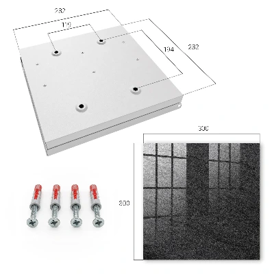 Key box for wall Grey stone
