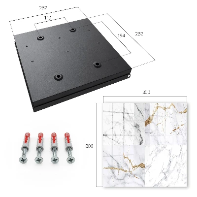Wall mounted key box with marbled pattern