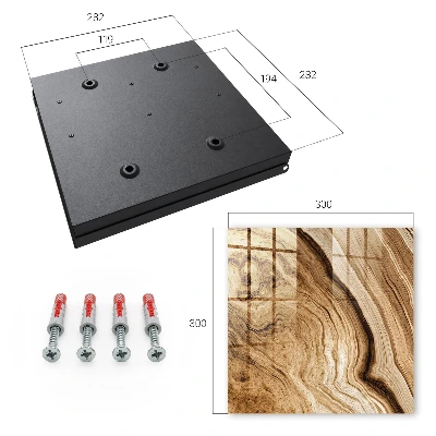 Key cabinet Wood waves