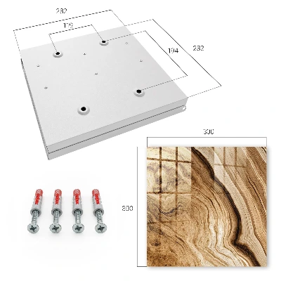 Key cabinet Wood waves