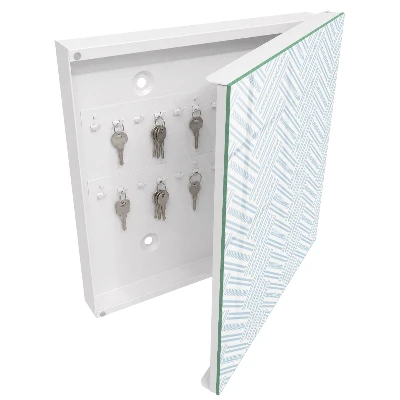 Wall mounted key box Subtle herringbone