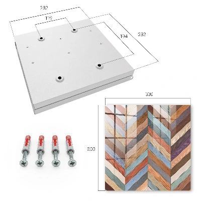 Wall mounted key box Herringbone style