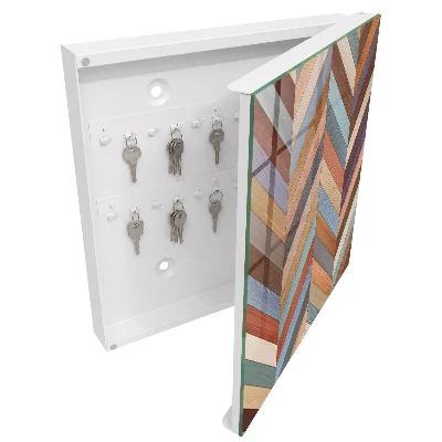 Wall mounted key box Herringbone style