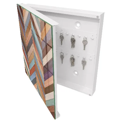 Wall mounted key box Herringbone style