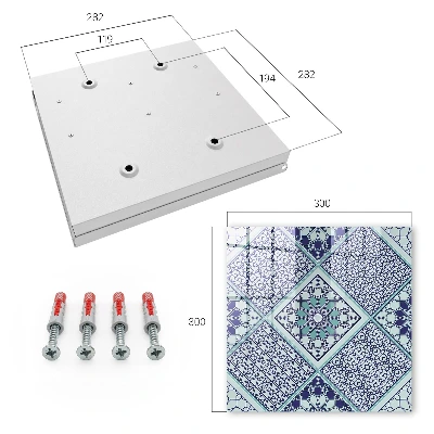 Wall mounted key box with geometric pattern