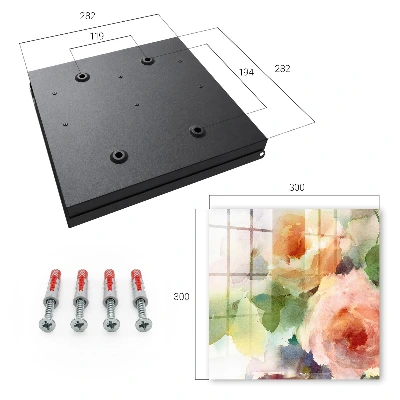Wall mounted key box Floral motif