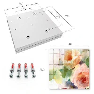Wall mounted key box Floral motif