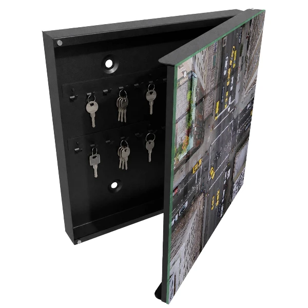 Key box for wall City streets