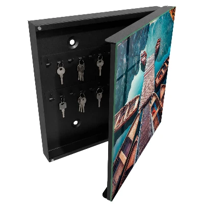 Wall mounted key box Mountain landscape