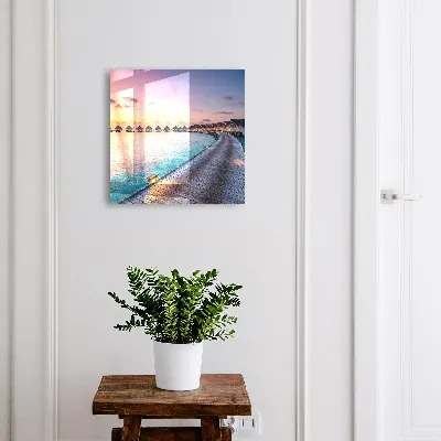 Wall mounted key box Peaceful sunset