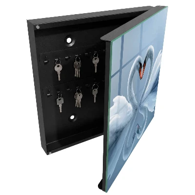 Wall mounted key box Swan love