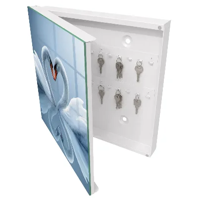 Wall mounted key box Swan love