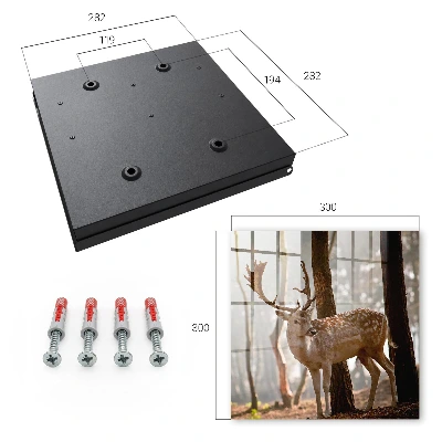 Wall mounted key box Deer in the forest