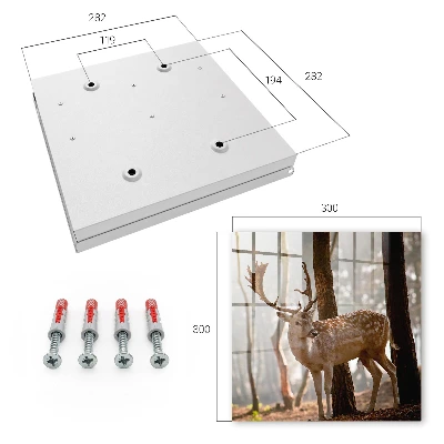 Wall mounted key box Deer in the forest