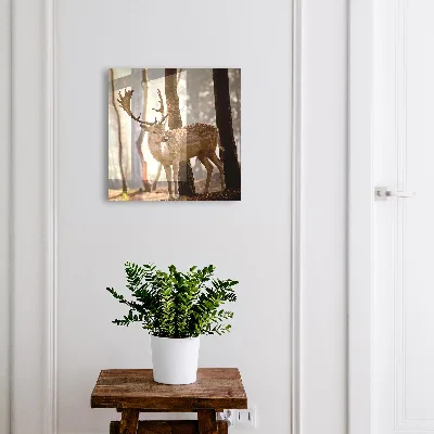 Wall mounted key box Deer in the forest