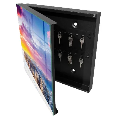 Key cabinet Winter sunset