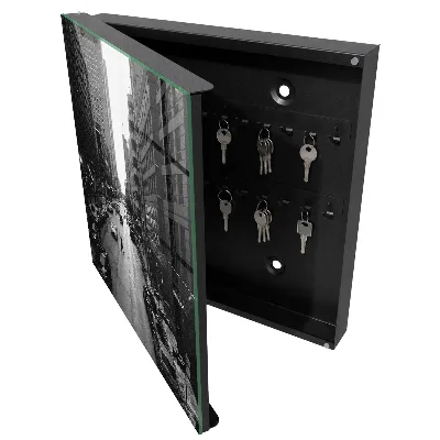 Wall mounted key box Everyday city life