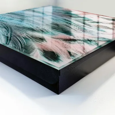 Key cabinet Pastel feathers