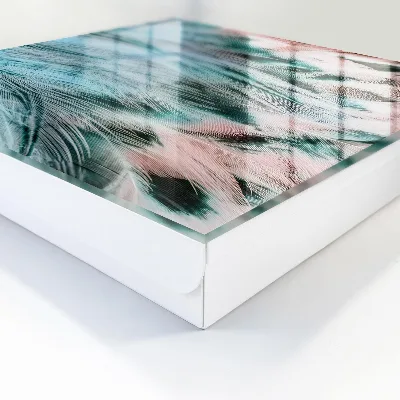Key cabinet Pastel feathers