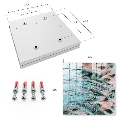 Key cabinet Pastel feathers