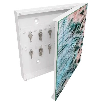 Key cabinet Pastel feathers