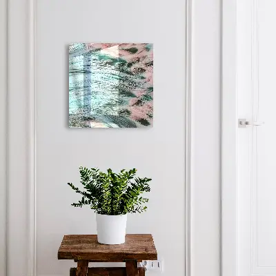 Key cabinet Pastel feathers