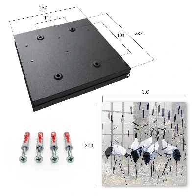Key cabinet Cranes and reeds