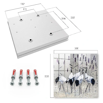Key cabinet Cranes and reeds