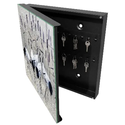Key cabinet Cranes and reeds