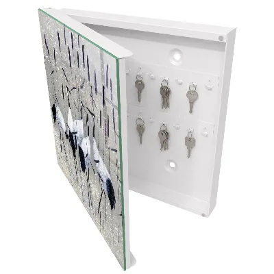 Key cabinet Cranes and reeds