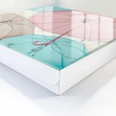 Wall mounted key box Pastel umbrellas