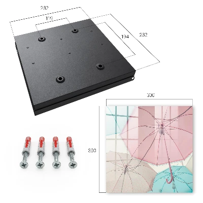 Wall mounted key box Pastel umbrellas