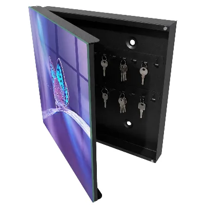 Wall mounted key box Colorful butterfly