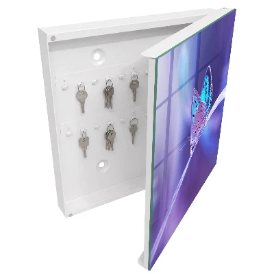 Wall mounted key box Colorful butterfly