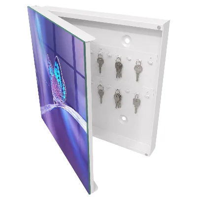 Wall mounted key box Colorful butterfly